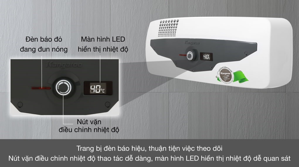 Máy nước nóng gián tiếp Kangaroo 22 lít 2500W KG 70A2