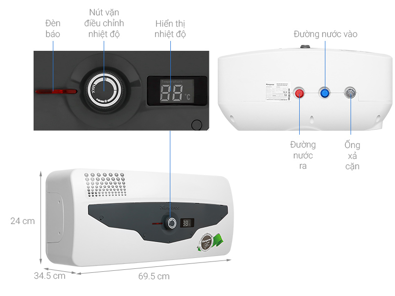 Máy nước nóng Kangaroo 30 lít KG 70A3