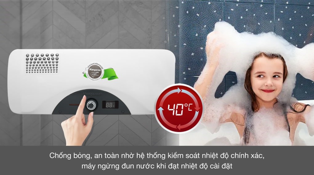 Máy nước nóng gián tiếp Kangaroo 22 lít 2500W KG 72A2