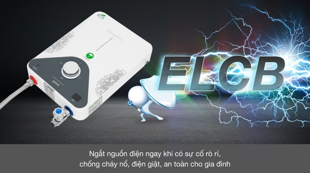 Máy nước nóng hồng ngoại Kangaroo KG588W 4000W