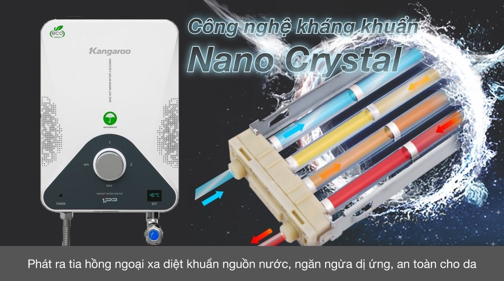 Máy nước nóng hồng ngoại Kangaroo KG588W 4000W