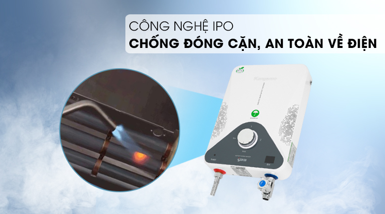 Máy nước nóng hồng ngoại Kangaroo KG588WP 4000W - Công nghệ IPO