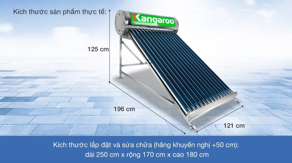 Máy nước nóng năng lượng mặt trời Kangaroo 140 lít GD1414