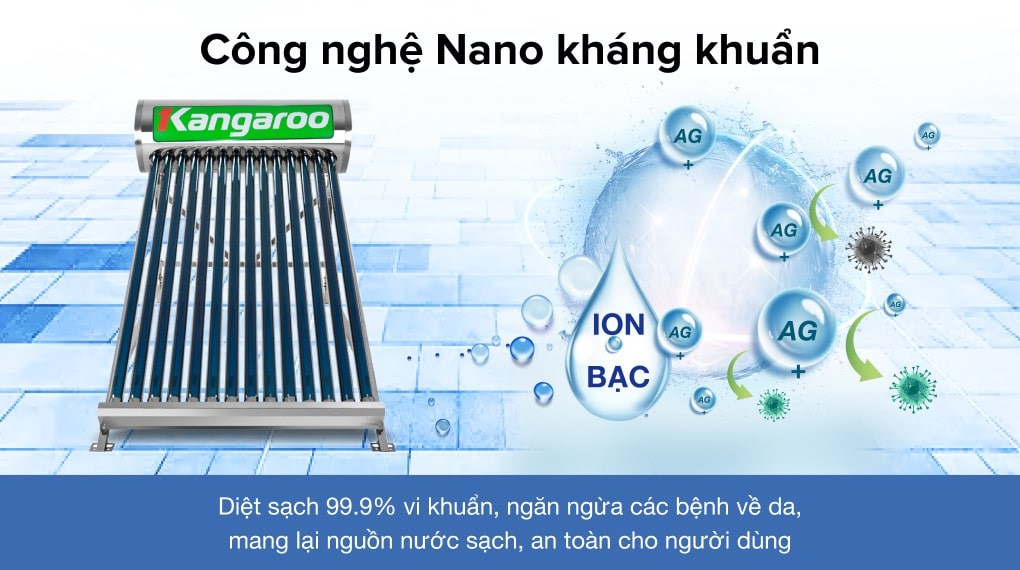 Máy nước nóng năng lượng mặt trời Kangaroo 140 lít GD1414