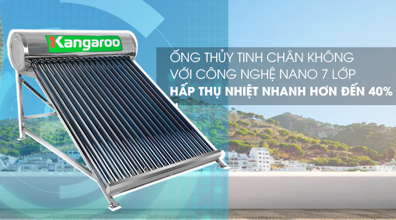 Công nghệ Nanomax 7 lớp - Máy nước nóng năng lượng mặt trời Kangaroo GD1818