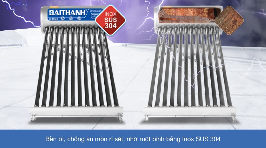 Máy nước nóng năng lượng mặt trời Đại Thành 130 lít Classic 58-12