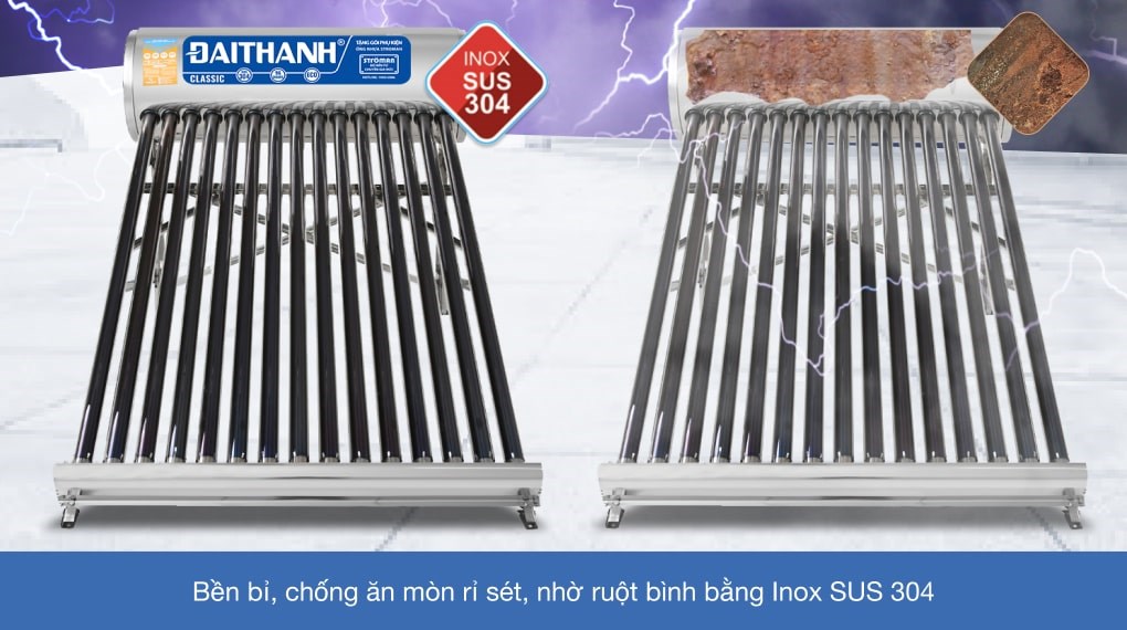 Máy nước nóng năng lượng mặt trời Đại Thành 160 lít Classic 58-15