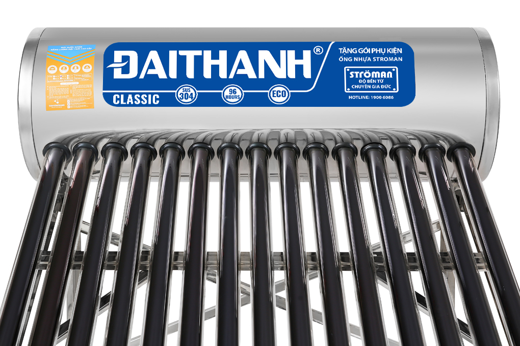 Máy nước nóng năng lượng mặt trời Đại Thành 160 lít Classic 58-15 Màu Xám