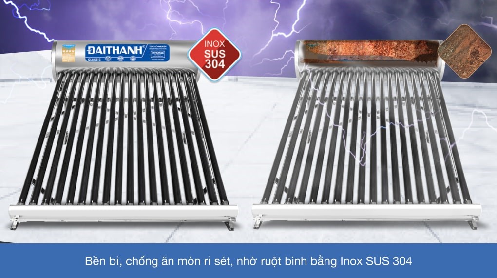 Máy nước nóng năng lượng mặt trời Đại Thành 180 lít Classic 58-18