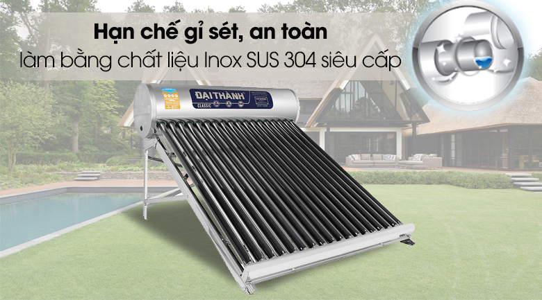 Máy nước nóng năng lượng mặt trời Đại Thành 180 lít Classic 58-18 - Ruột bình