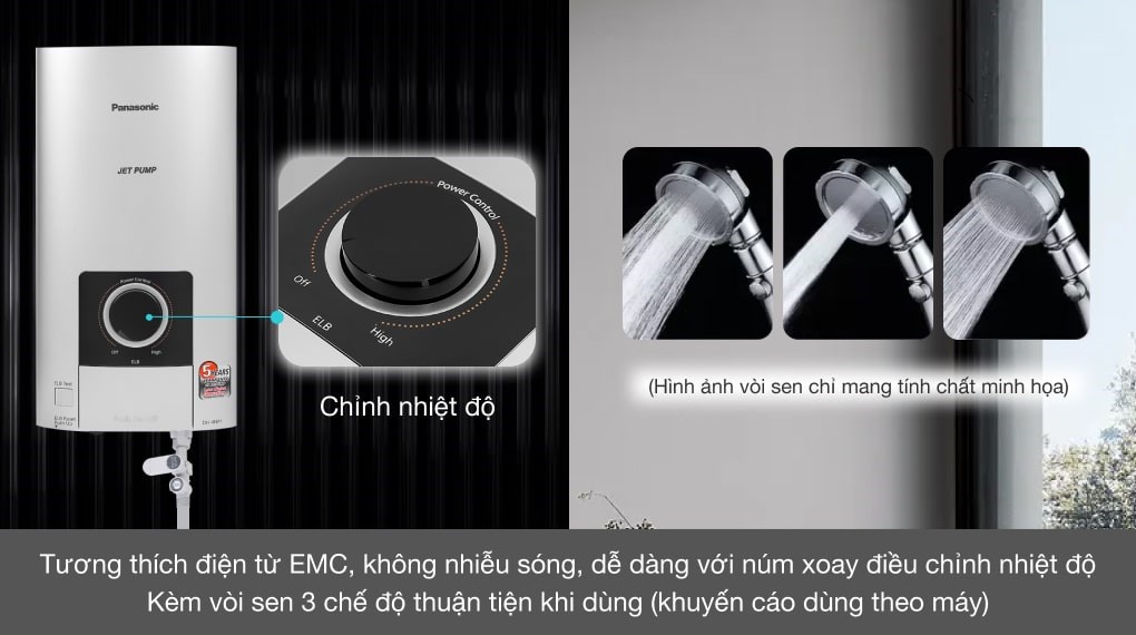 Máy nước nóng trực tiếp Panasonic 4500W DH-4NP1VS