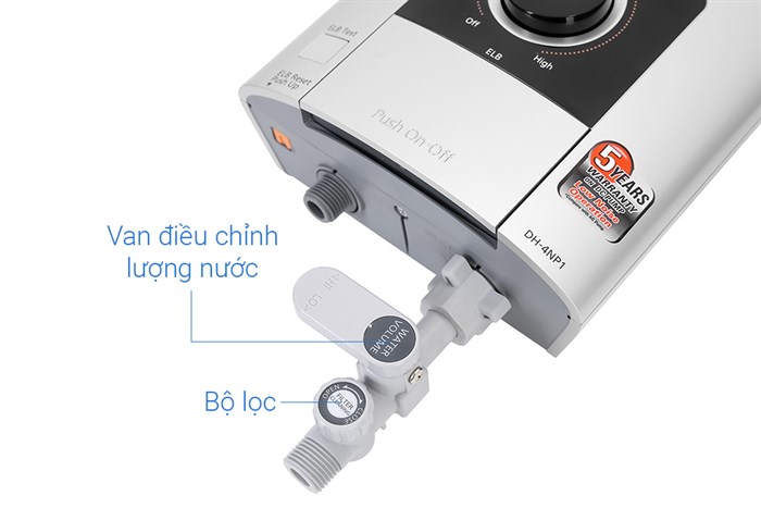 Máy nước nóng trực tiếp Panasonic 4500W DH-4NP1VS Màu Bạc