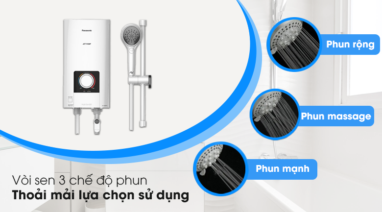 Máy nước nóng Panasonic DH-4NTP1VM 4500W - Có vòi sen tiện ích