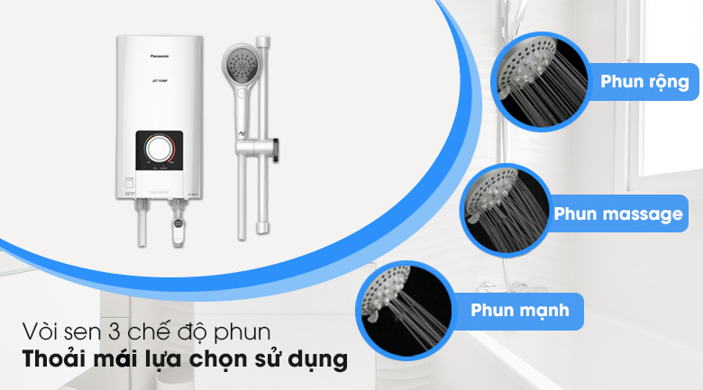 Máy nước nóng Panasonic DH-4NTP1VM 4500W - Có vòi sen tiện ích