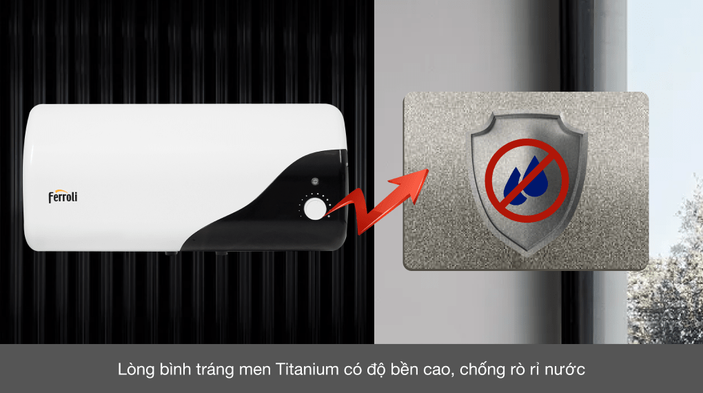 Máy nước nóng gián tiếp Ferroli 20 lít 2500W MIDO-DE