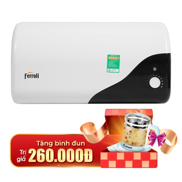 Bình nóng lạnh gián tiếp Ferroli 30 lít MIDO-DE