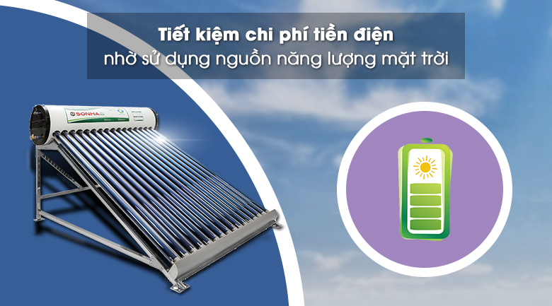 Máy nước nóng năng lượng mặt trời Sơn Hà 160 lít ECO Plus F58 - Tiết kiệm điện năng nhờ năng lượng mặt trời