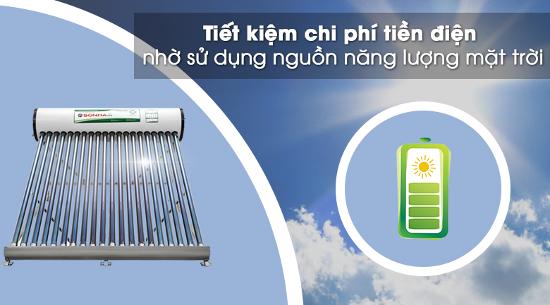 Máy nước nóng năng lượng mặt trời Sơn Hà 200 lít ECO Plus F58 - Tiết kiệm điện 