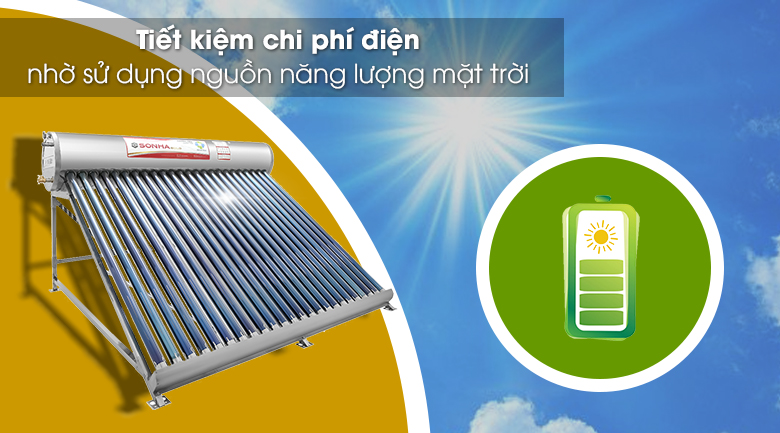 Máy nước nóng năng lượng mặt trời Sơn Hà 240 Lít GOLD F58 - Tiết kiệm điện