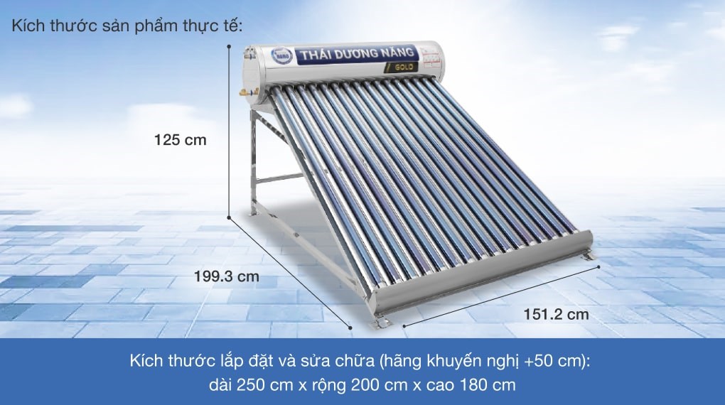 Máy nước nóng năng lượng mặt trời Sơn Hà 160 lít Nano 58-160