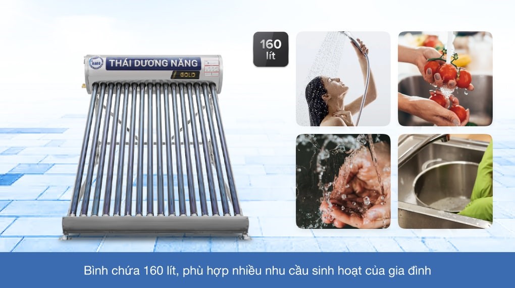 Máy nước nóng năng lượng mặt trời Sơn Hà 160 lít Nano 58-160