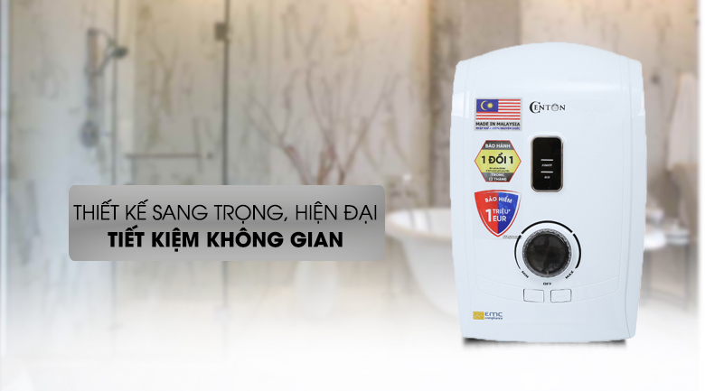 Máy nước nóng Centon GD600ESP FL EMC 4500 W - Thiết kế sang trọng