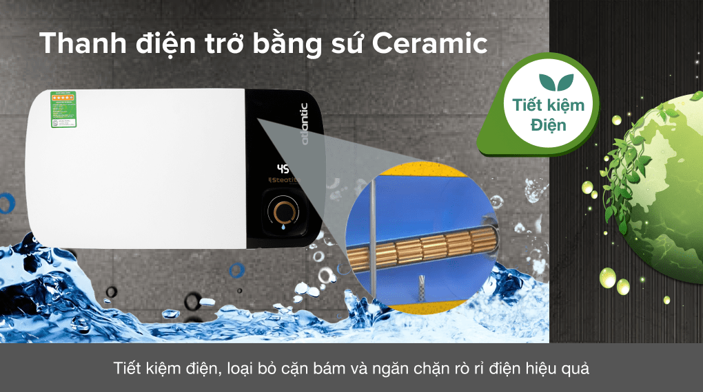 Máy nước nóng gián tiếp Atlantic 20 lít 2500W Neo Max SWH 20H M-2 823017