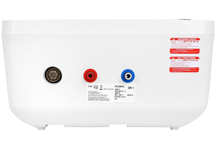 Máy nước nóng gián tiếp Atlantic 20 lít 2500W Neo Max SWH 20H M-2 823017 Màu Trắng