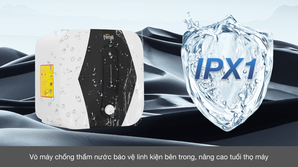 Bình nóng lạnh gián tiếp Ferroli 20 lít 2500W MIDO SQ