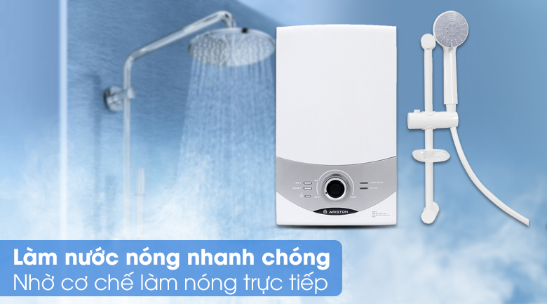 Làm nóng nước với tốc độ nhanh vì thuộc dòng máy nước nóng trực tiếp