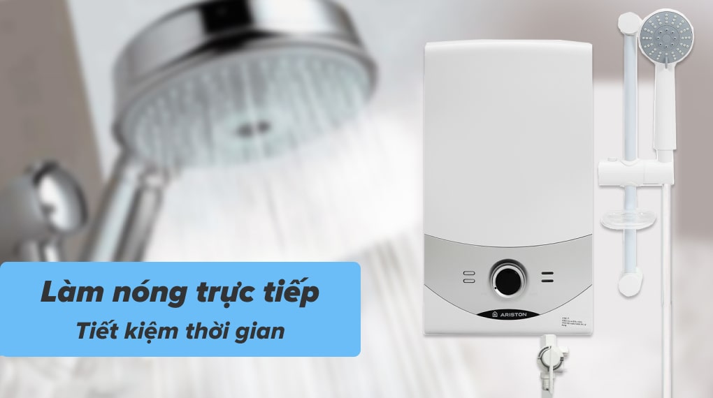 Máy nước nóng trực tiếp Ariston 4500W Aures SM45E SBS VN - làm nước nóng nhanh chóng