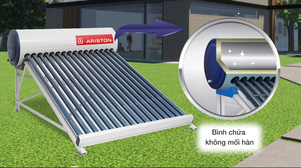 Máy nước nóng năng lượng mặt trời Ariston 200 lít Eco 1816 - Bình chứa không mối hàn