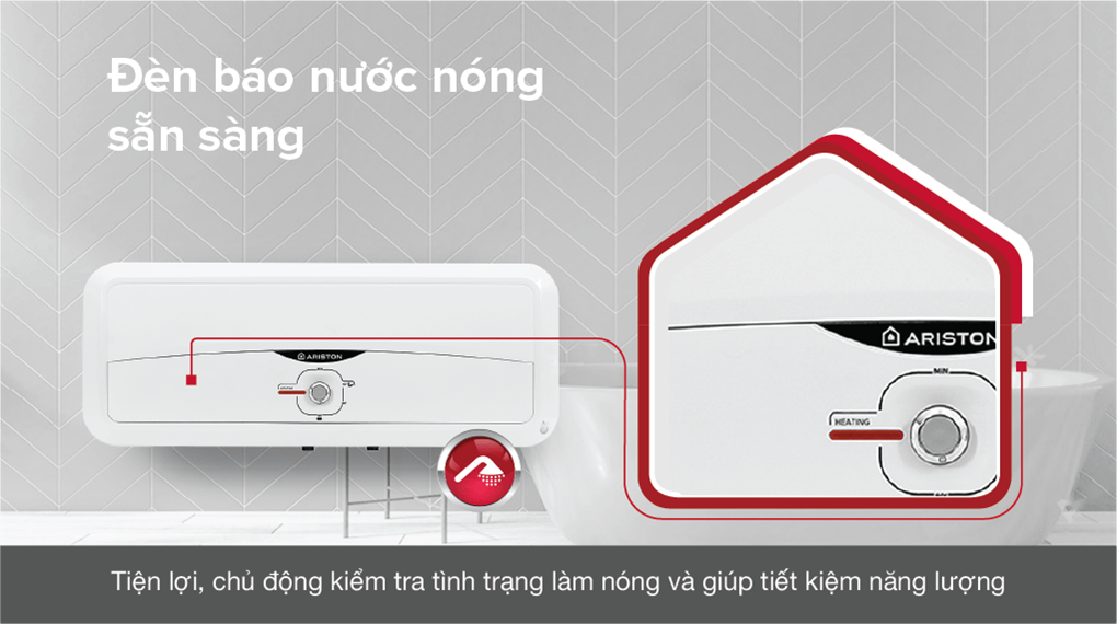 Máy nước nóng gián tiếp Ariston 20 lít 2500W SL2 20 R 2.5FE - MT