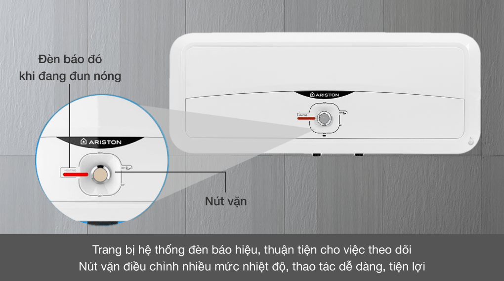 Máy nước nóng gián tiếp Ariston 20 lít 2500W SL2 20 R 2.5FE - MT - 9