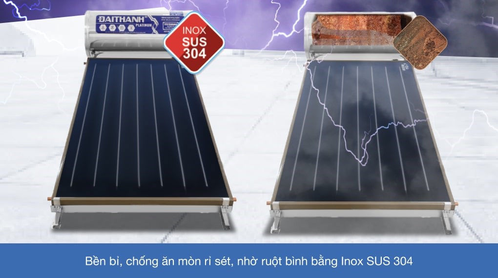 Máy nước nóng Năng lượng mặt trời tấm phẳng Đại Thành Platinum 150L