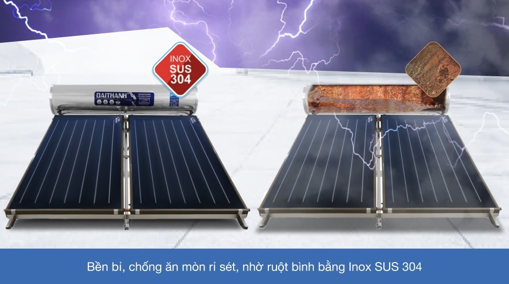 Máy nước nóng Năng lượng mặt trời tấm phẳng Đại Thành Platinum 300L