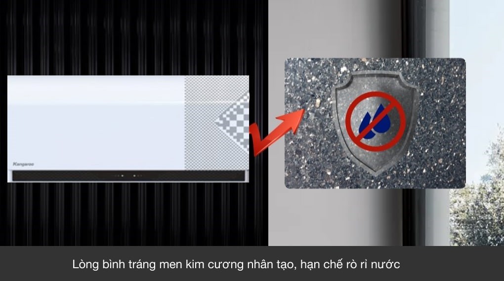 Máy nước nóng gián tiếp Kangaroo 15 lít 2500W KG79A1