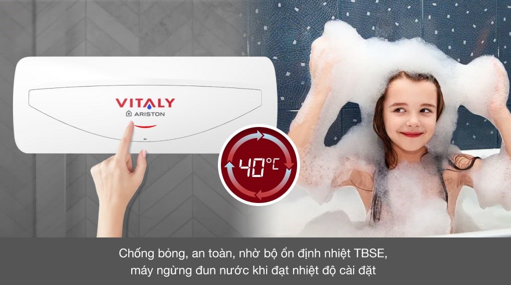 Máy nước nóng gián tiếp Ariston 20 lít 2500W VITALY 20 SLIM 2.5 FE - 5