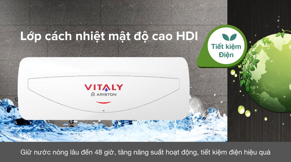 Máy nước nóng gián tiếp Ariston 20 lít 2500W VITALY 20 SLIM 2.5 FE - 13