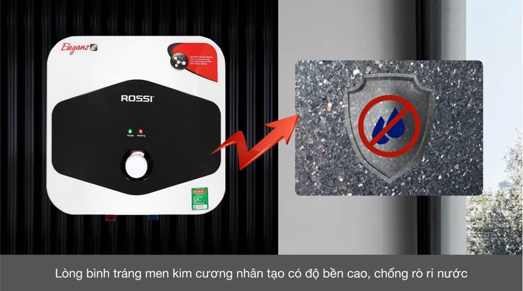 Máy nước nóng gián tiếp Rossi 20 lít Eleganz C REC20SQ