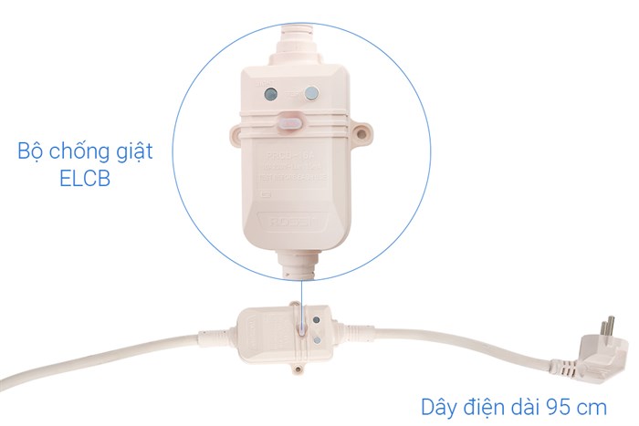 Máy nước nóng gián tiếp Rossi 20 lít Eleganz C REC20SQ Màu Trắng - Đen