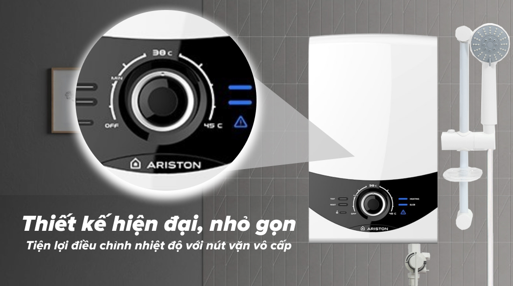 Máy nước nóng trực tiếp Ariston 4500W AURES SMC45PE SBS VN - Thiết kế