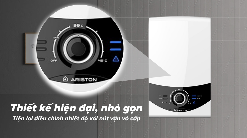 Máy nước nóng trực tiếp Ariston 4500W AURES SMC45PE SBS VN - Thiết kế