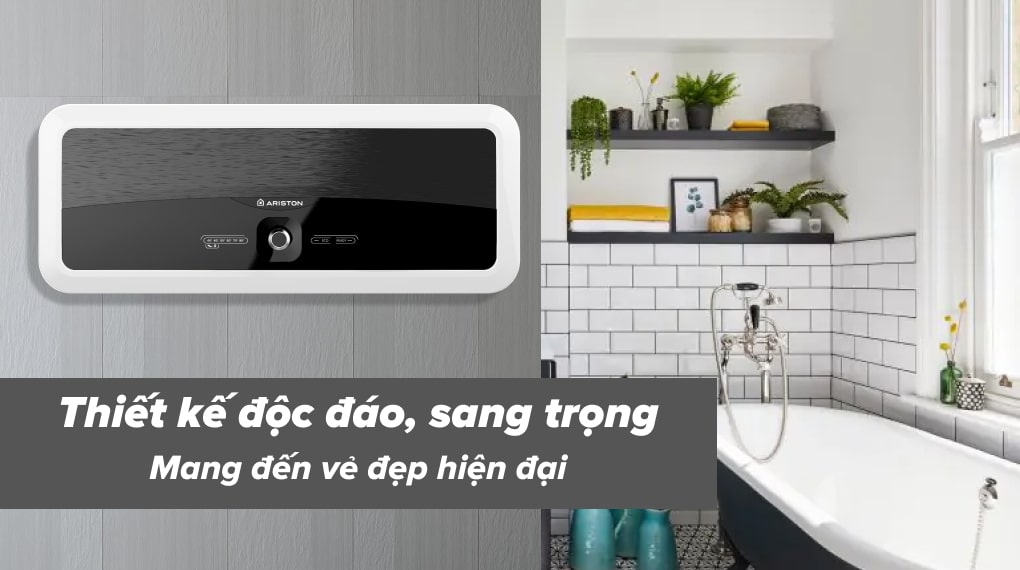 Bình nóng lạnh gián tiếp Ariston 30 lít 2500W SL2 30 LUX ECO 2.5 FE - thiết kế sang trọng, hiện đại