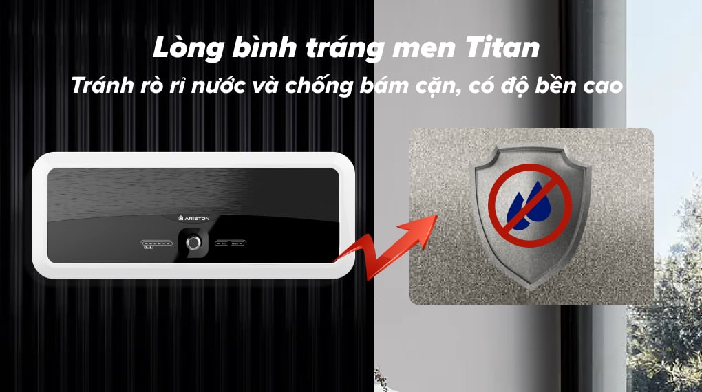 Bình nóng lạnh gián tiếp Ariston 30 lít 2500W SL2 30 LUX ECO 2.5 FE - tráng men Titan