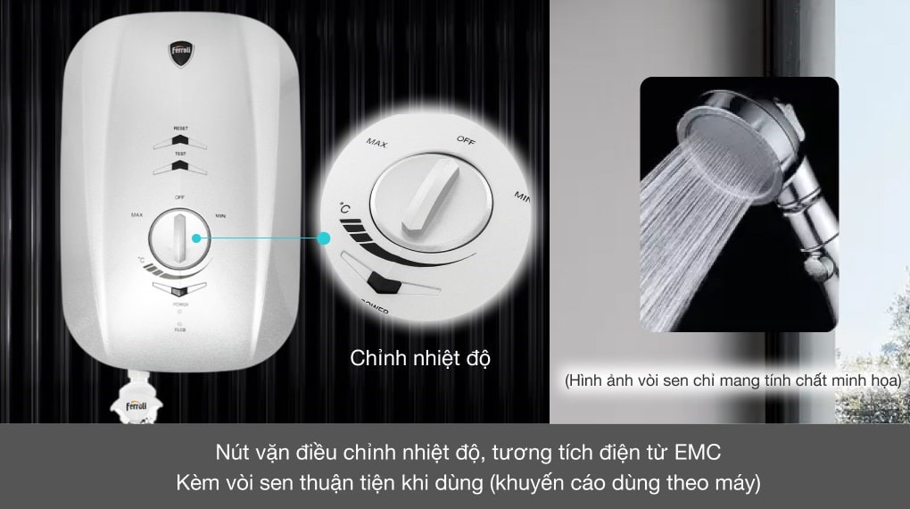 Máy nước nóng trực tiếp Ferroli 4500W MIDO-MSN 4.5S