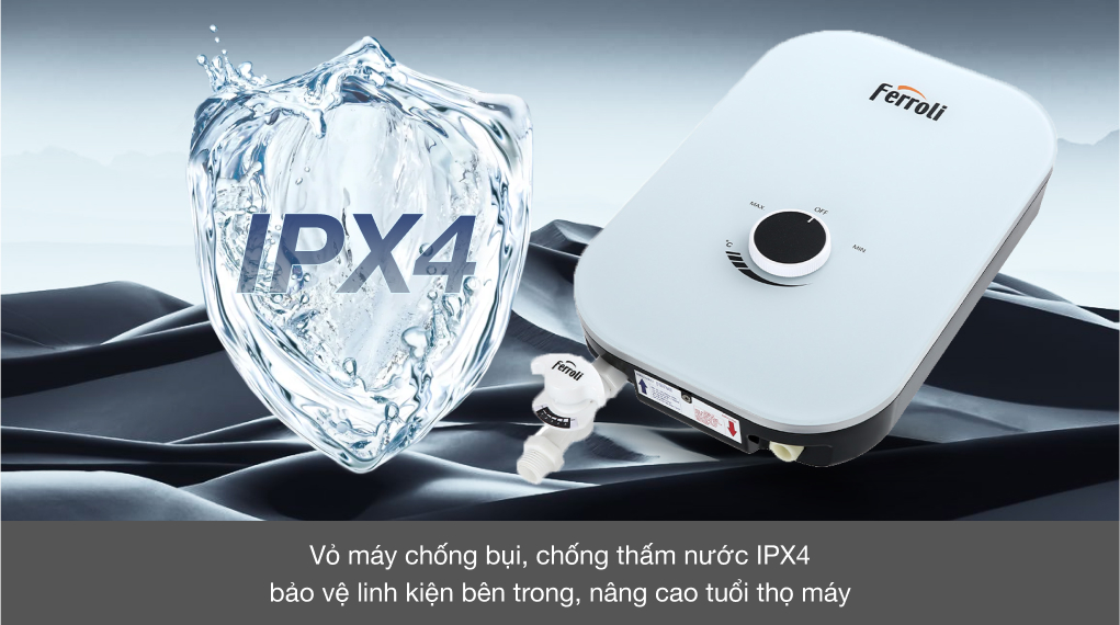 Máy nước nóng trực tiếp Ferroli 4500W MIDO-MXP 4.5S - IPX4 Máy nước nóng trực tiếp Ferroli 4500W MIDO-MXP 4.5S - IPX4