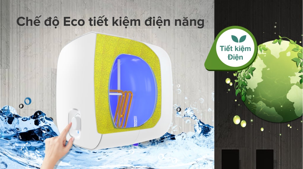 Máy nước nóng gián tiếp Atlantic 15 lít 2500W NANTO LITE SWH 15A M-N1 - Chế độ ECO