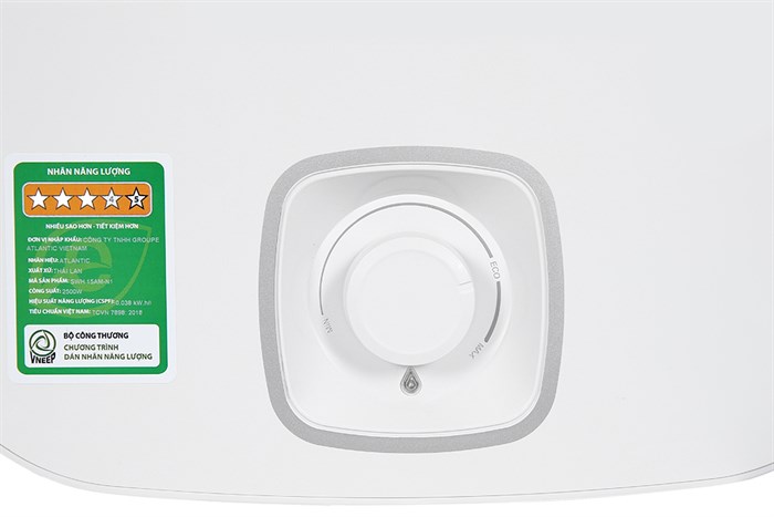 Máy nước nóng gián tiếp Atlantic 15 lít 2500W NANTO LITE SWH 15A M-N1 Màu Trắng