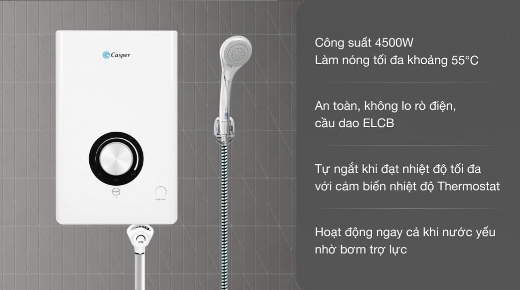 Máy nước nóng trực tiếp Casper 4500W EP-45TH11